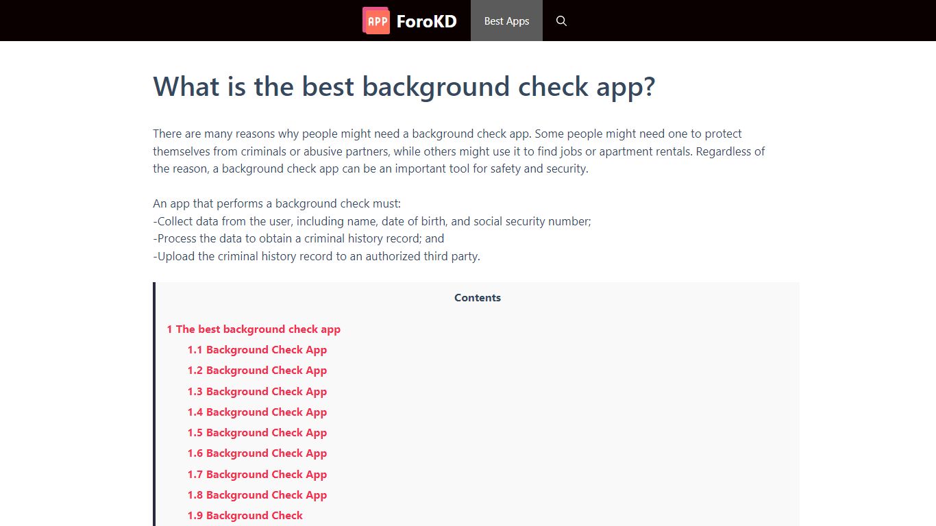 What is the best background check app? - forokd.com
